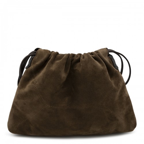 CARAMEL SUEDE CROSSBODY BAG