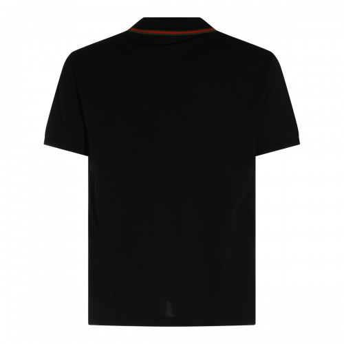 BLACK COTTON POLO SHIRT