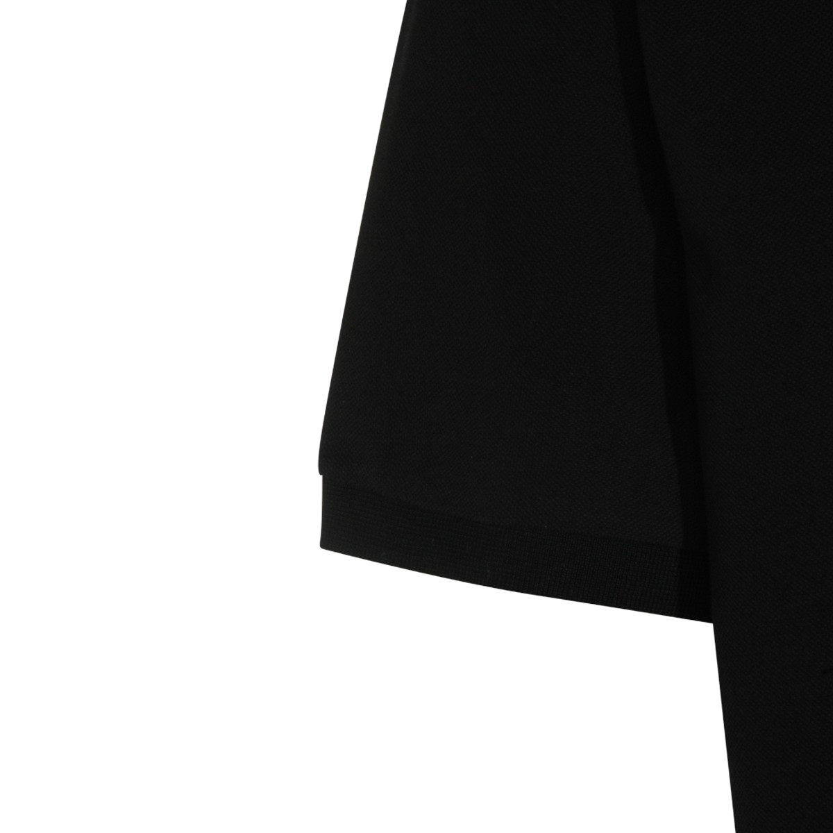 BLACK COTTON POLO SHIRT