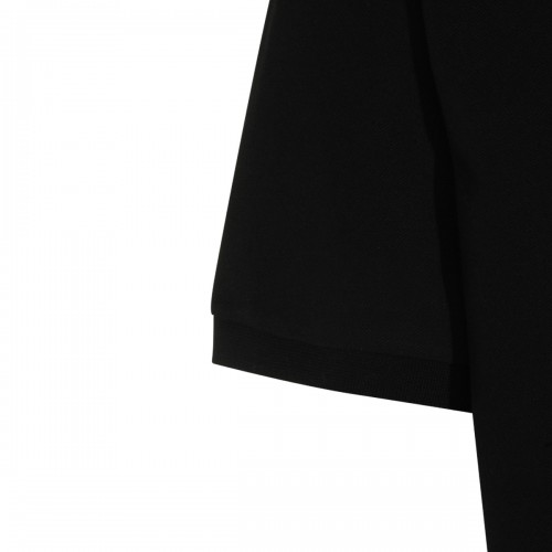 BLACK COTTON POLO SHIRT