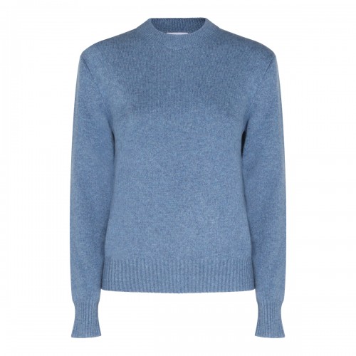 LIGHT BLUE WOOL SWEATSHIRT