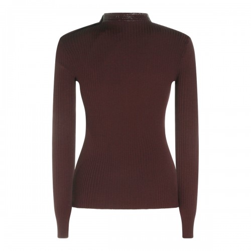 BURGUNDY VISCOSE KNITWEAR