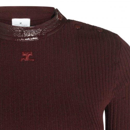 BURGUNDY VISCOSE KNITWEAR