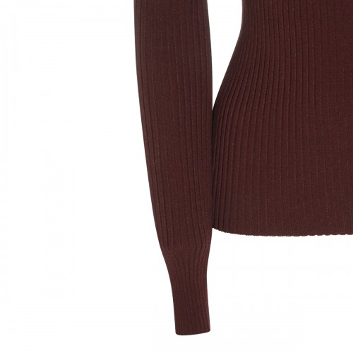 BURGUNDY VISCOSE KNITWEAR