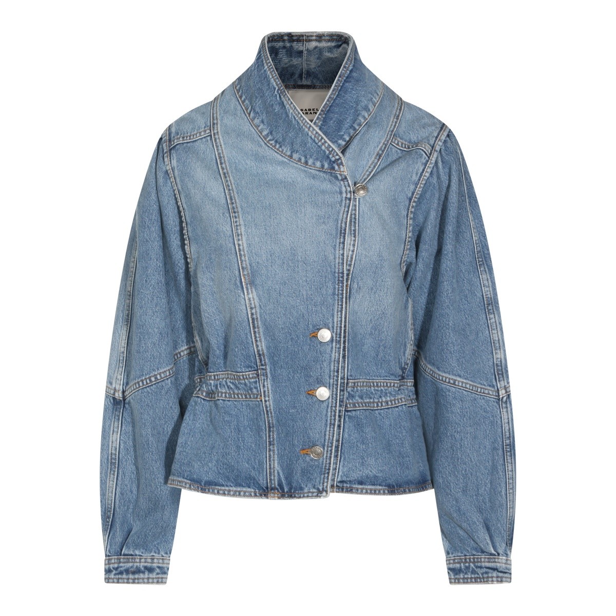 LIGHT BLUE COTTON DENIM JACKET