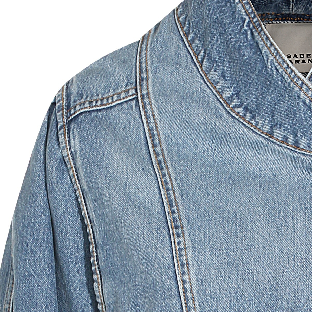 LIGHT BLUE COTTON DENIM JACKET