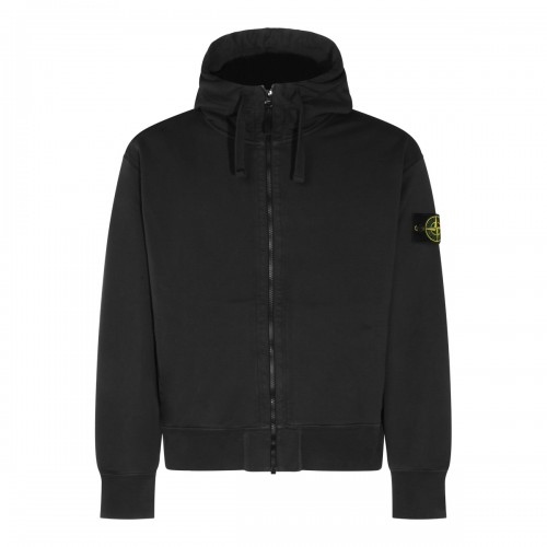 BLACK COTTON SWEATSHIRT