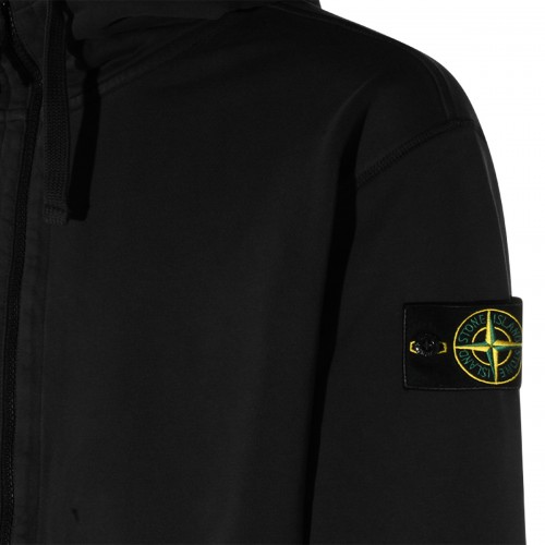 BLACK COTTON SWEATSHIRT