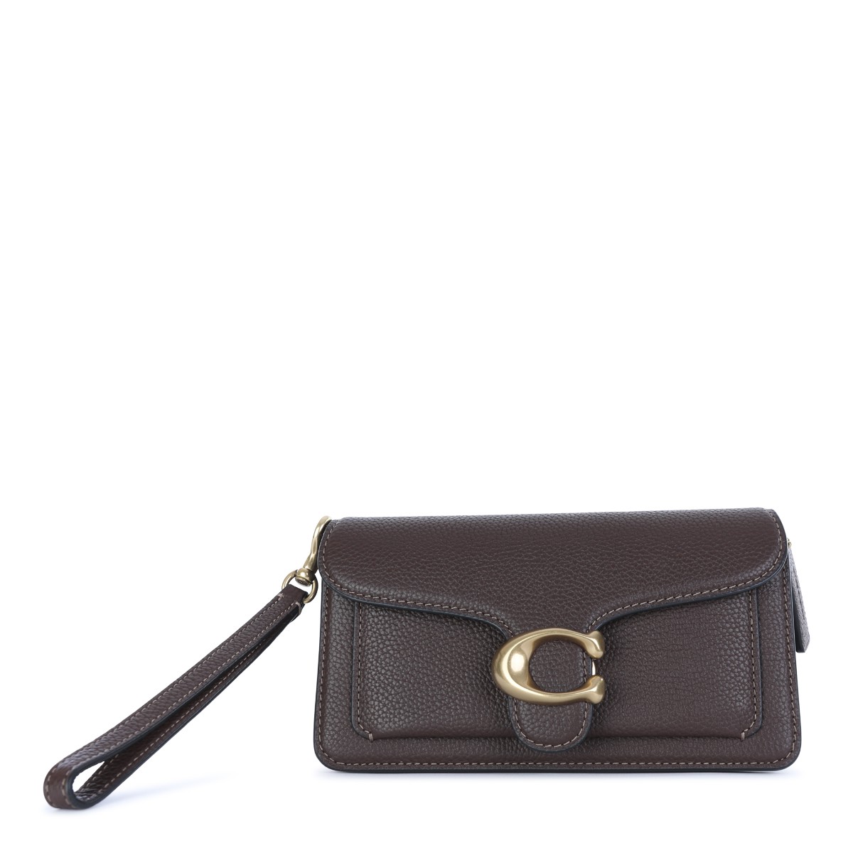 BROWN LEATHER TABBY CROSSBODY BAG
