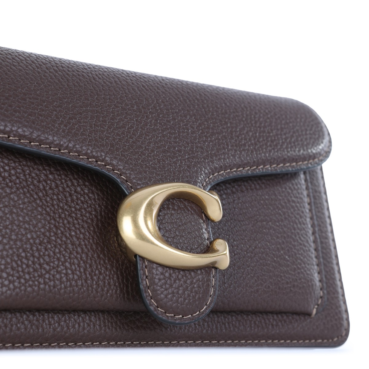 BROWN LEATHER TABBY CROSSBODY BAG