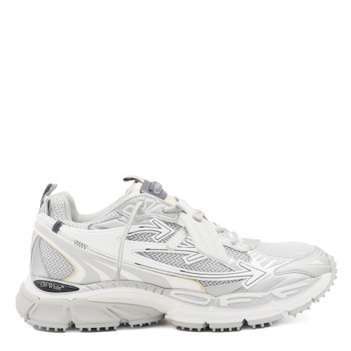 WHITE AND SILVER BE RIGHT BACK SNEAKERS