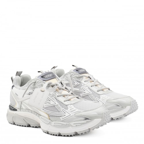 WHITE AND SILVER BE RIGHT BACK SNEAKERS