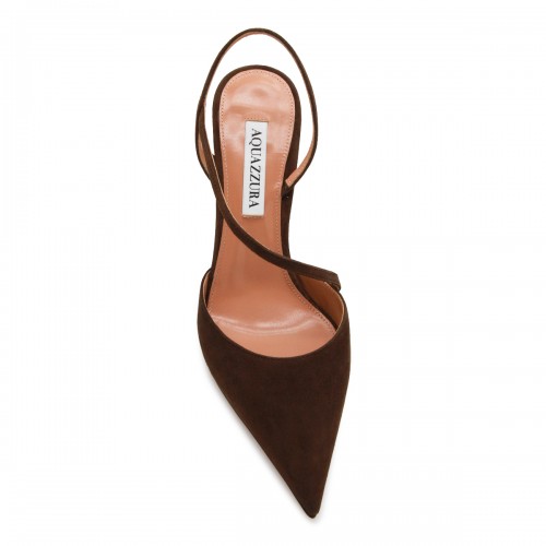 BROWN LEATHER DINASTY PUMPS