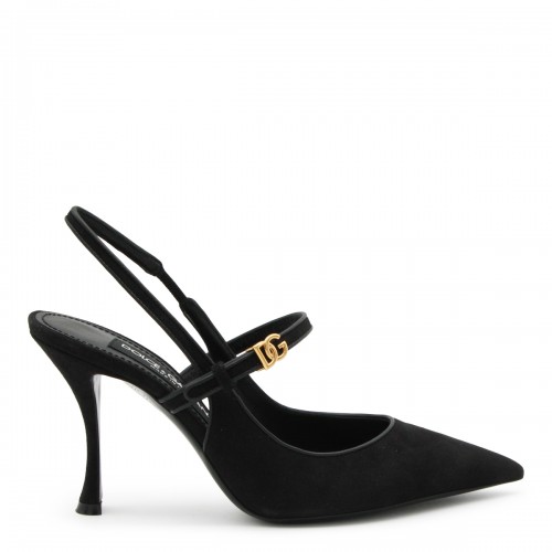 BLACK LEATHER PUMPS