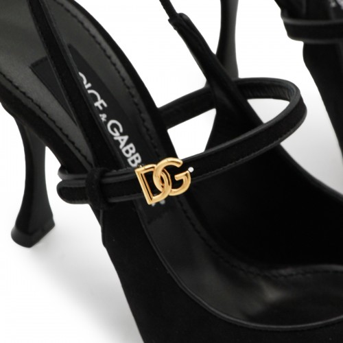 BLACK LEATHER PUMPS