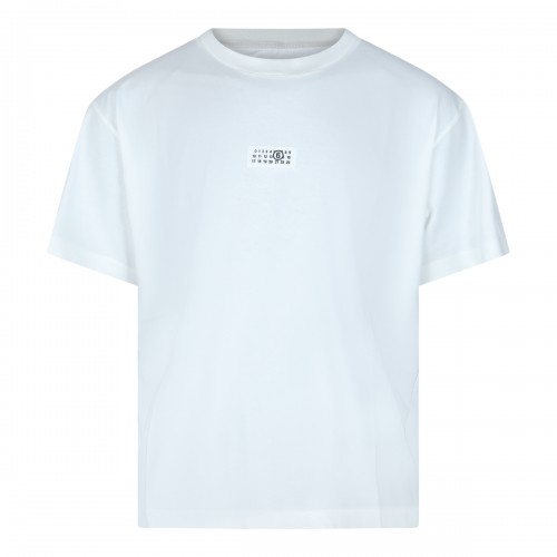 WHITE COTTON LOGO T-SHIRT