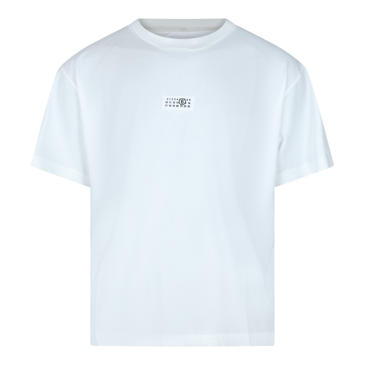 WHITE COTTON LOGO T-SHIRT