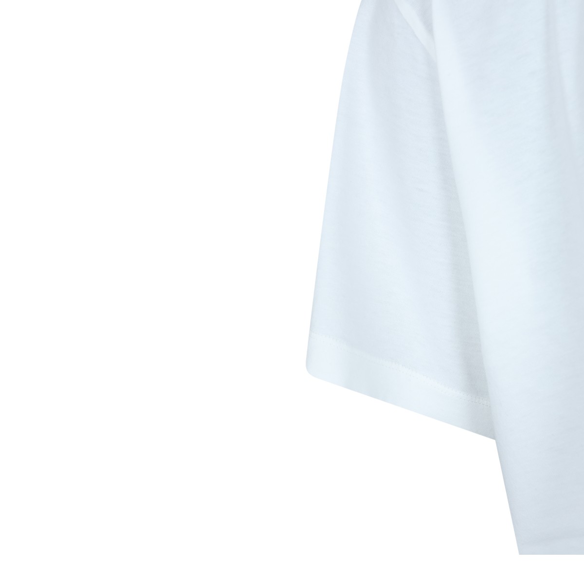 WHITE COTTON LOGO T-SHIRT