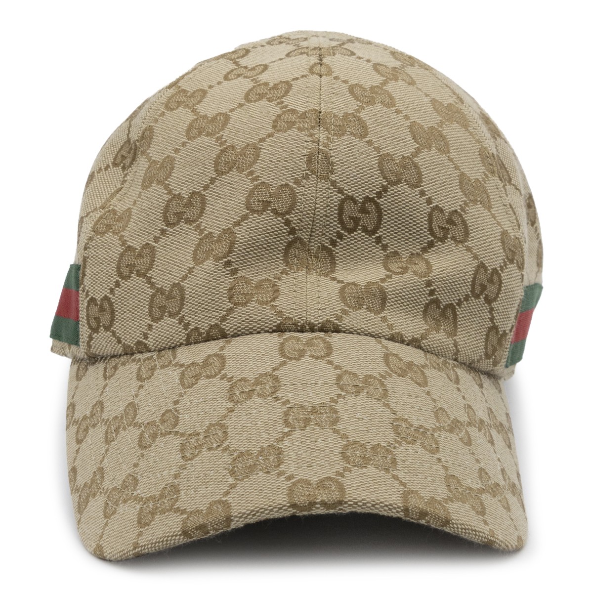 EBONY BEIGE WEB RIBBON BASEBALL CAP