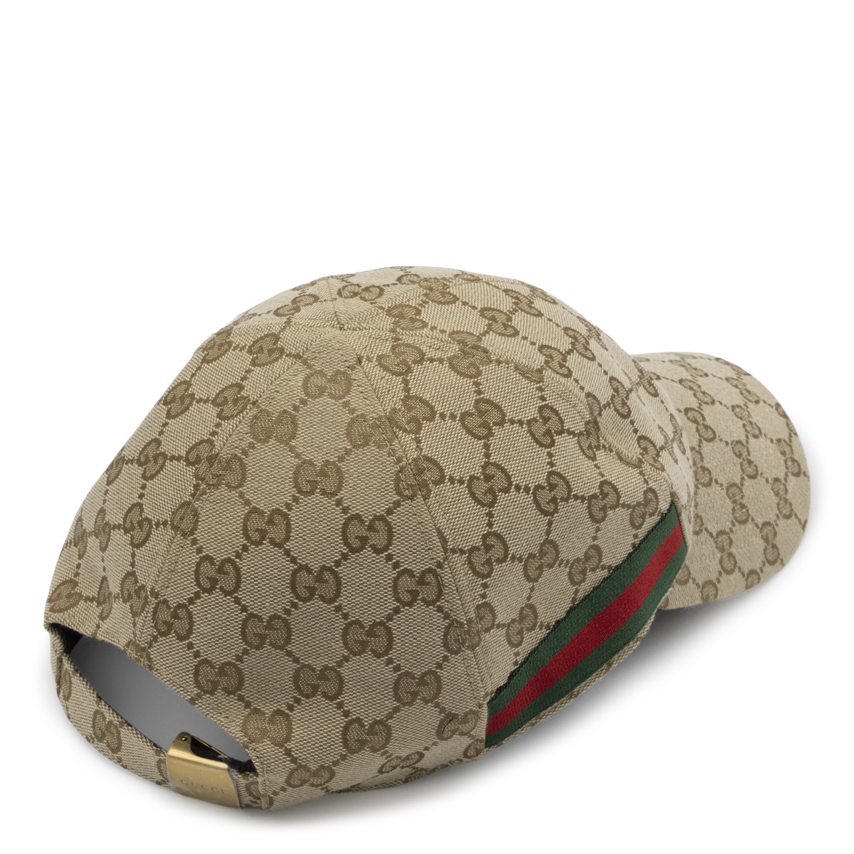EBONY BEIGE WEB RIBBON BASEBALL CAP