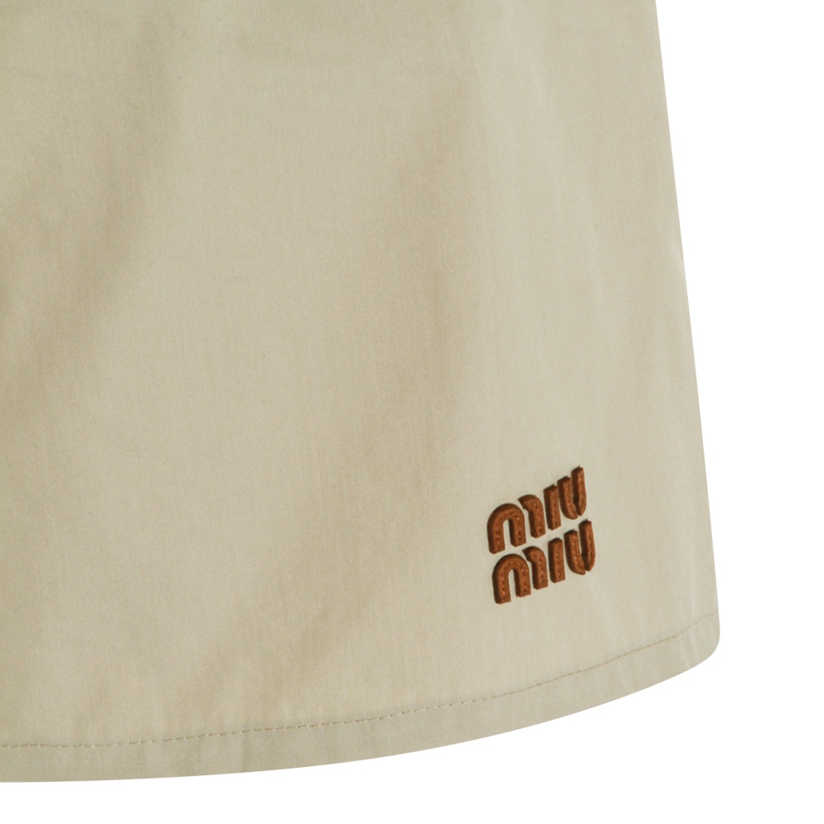 BEIGE COTTON SHORTS