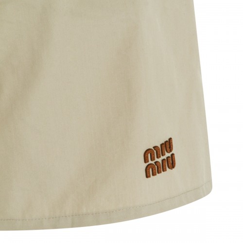 BEIGE COTTON SHORTS
