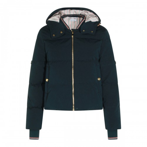 DARK BLUE COTTON DOWN JACKET