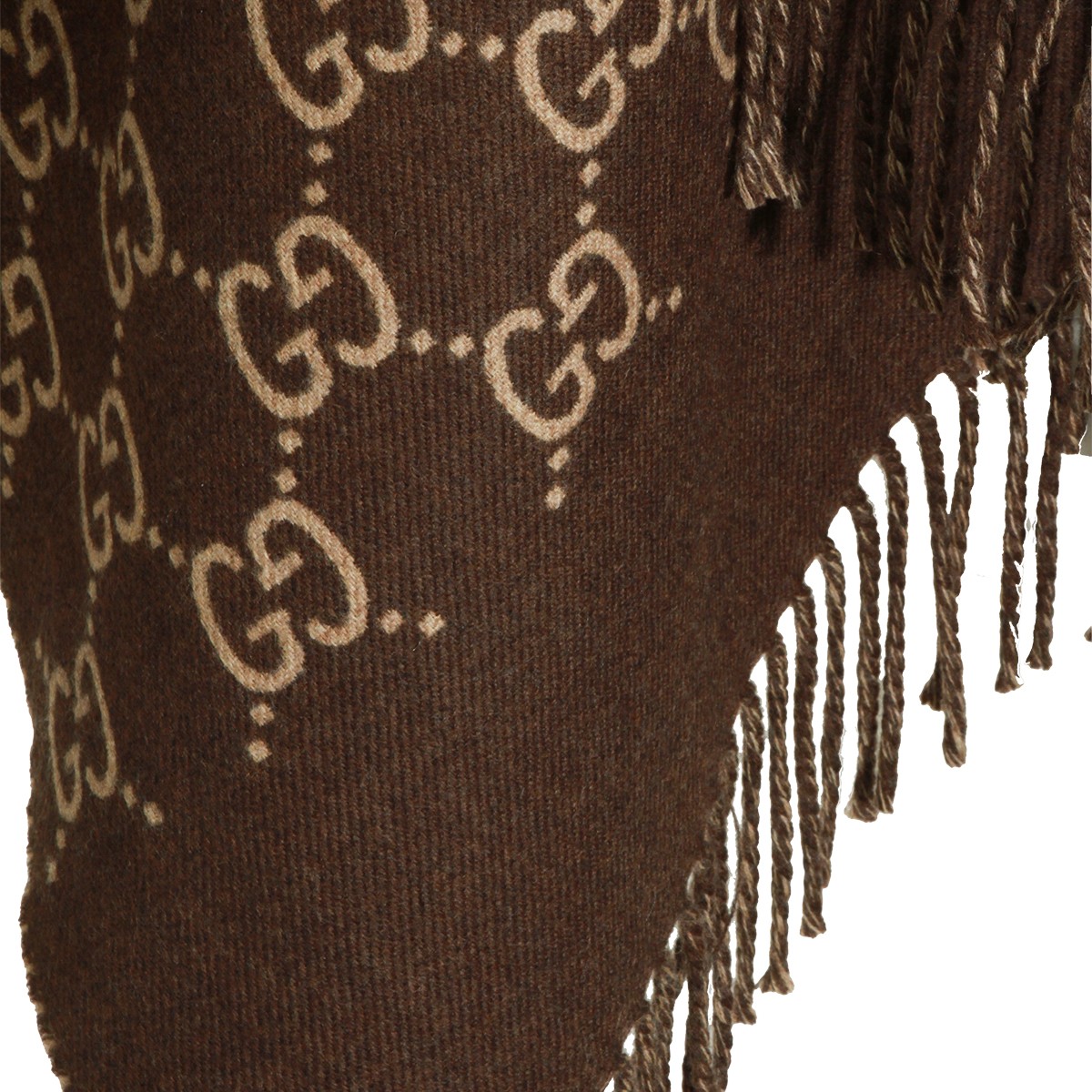 BROWN WOOL SCARF