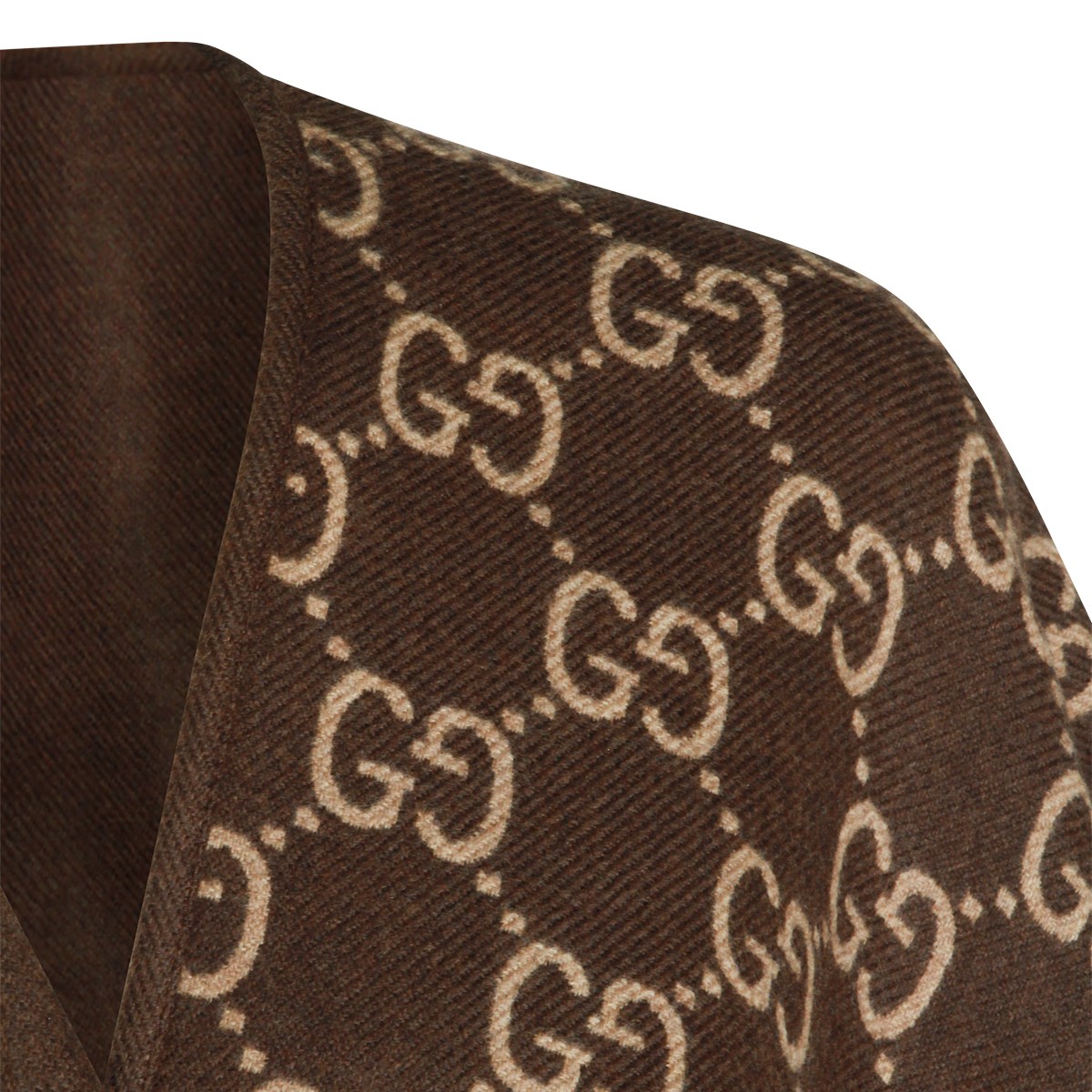 BROWN WOOL SCARF