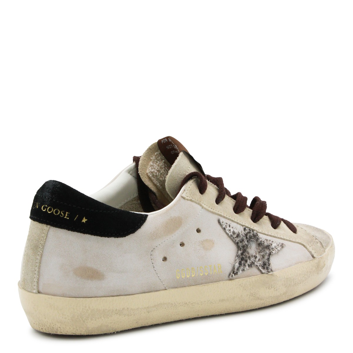 BEIGE AND BLACK LEATHER SUPER STAR...