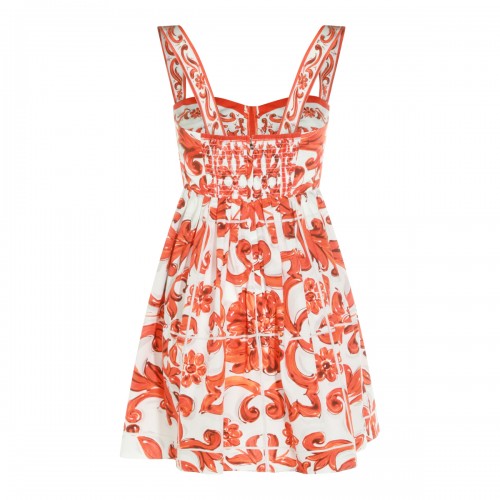 ORANGE AND WHITE COTTON DRESS 2