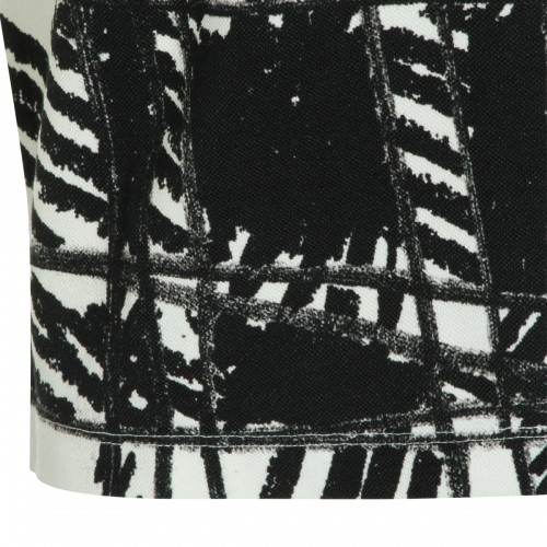 BLACK AND WHITE COTTON CLASSIC POLO SHIRT