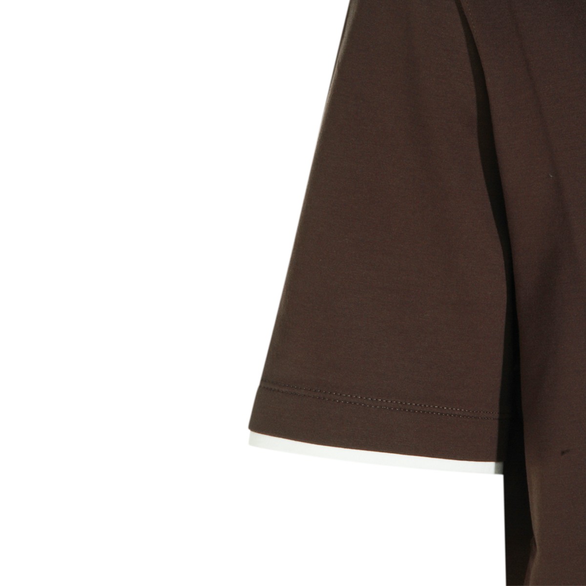 DARK BROWN COTTON T-SHIRT
