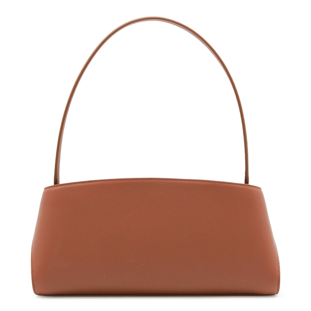 BROWN LEATHER HUG MINI SHOULDER BAG