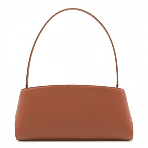 BROWN LEATHER HUG MINI SHOULDER BAG