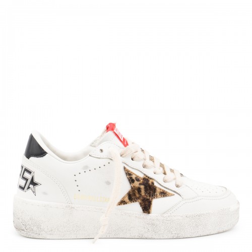 WHITE LEATHER BALLSTAR 2 SNEAKERS