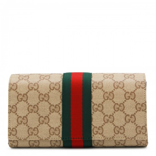 BEIGE EBONY GG MINI POUCH