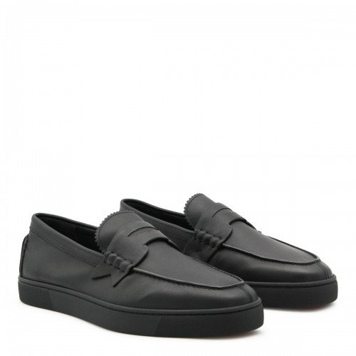 BLACK LEATHER THE HAROLD FLATS 2