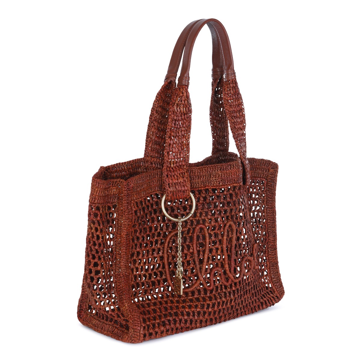 CLAY BROWN RAFFIA SUMMER BANANA TOP...