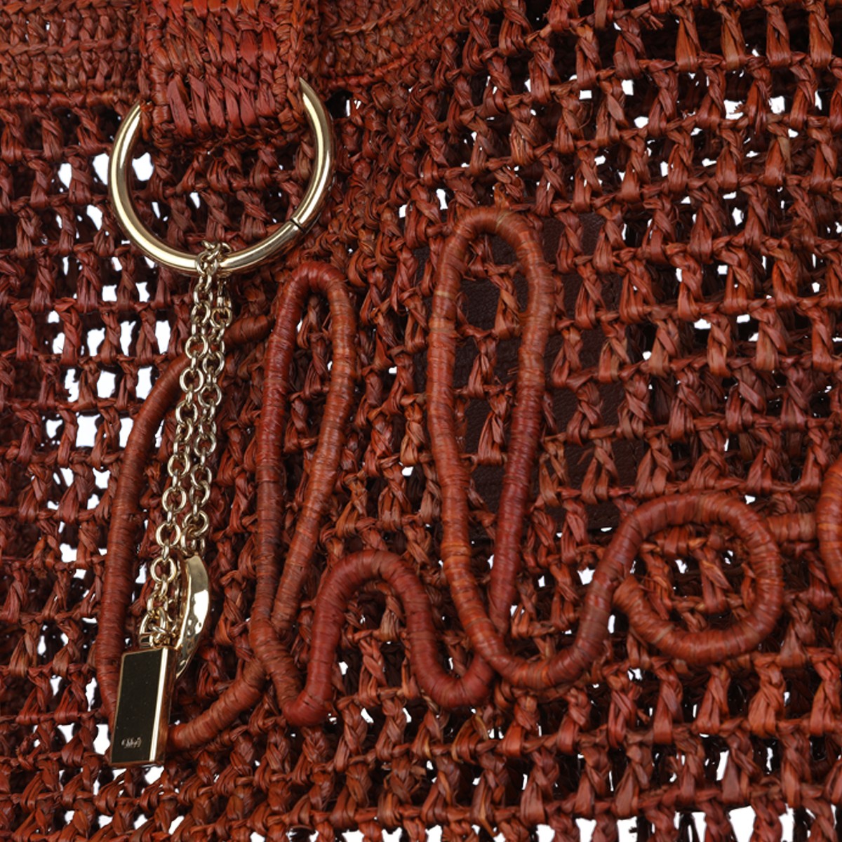 CLAY BROWN RAFFIA SUMMER BANANA TOP...
