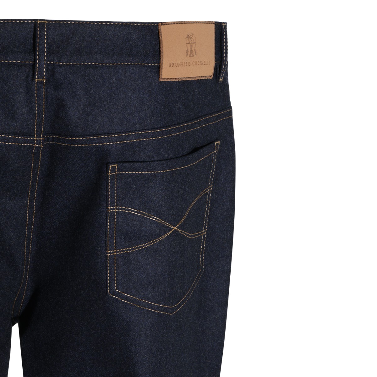 NAVY WOOL PANT