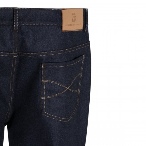 NAVY WOOL PANT