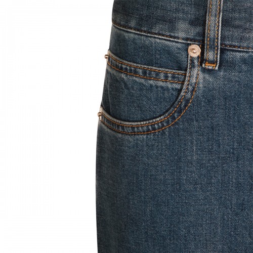 MID BLUE COTTON JEANS