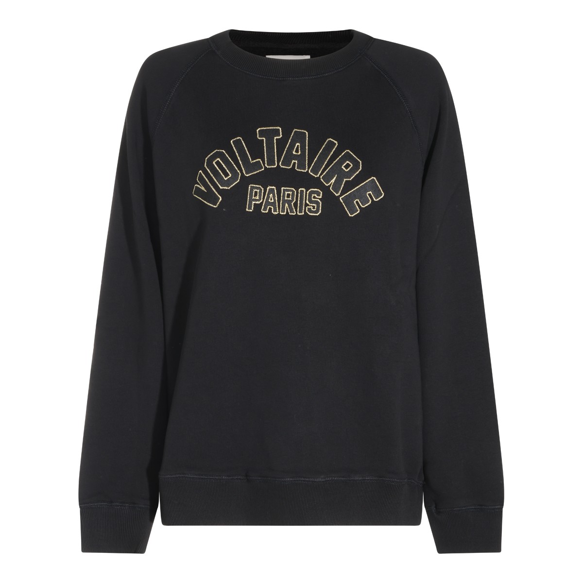 BLACK COTTON SWEATSHIRT