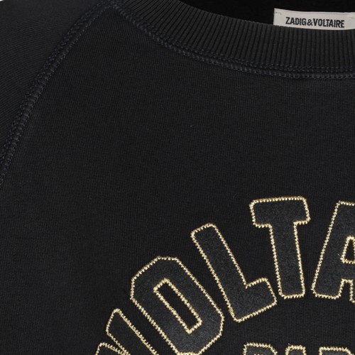 BLACK COTTON SWEATSHIRT
