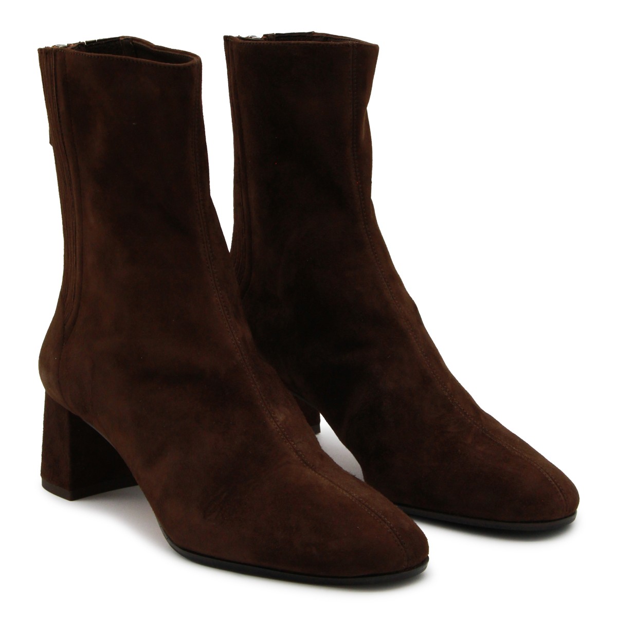 BROWN LEATHER SAINT HONORE' BOOTS