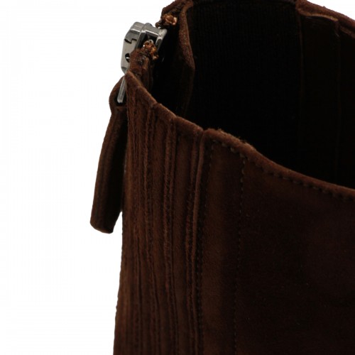 BROWN LEATHER SAINT HONORE' BOOTS