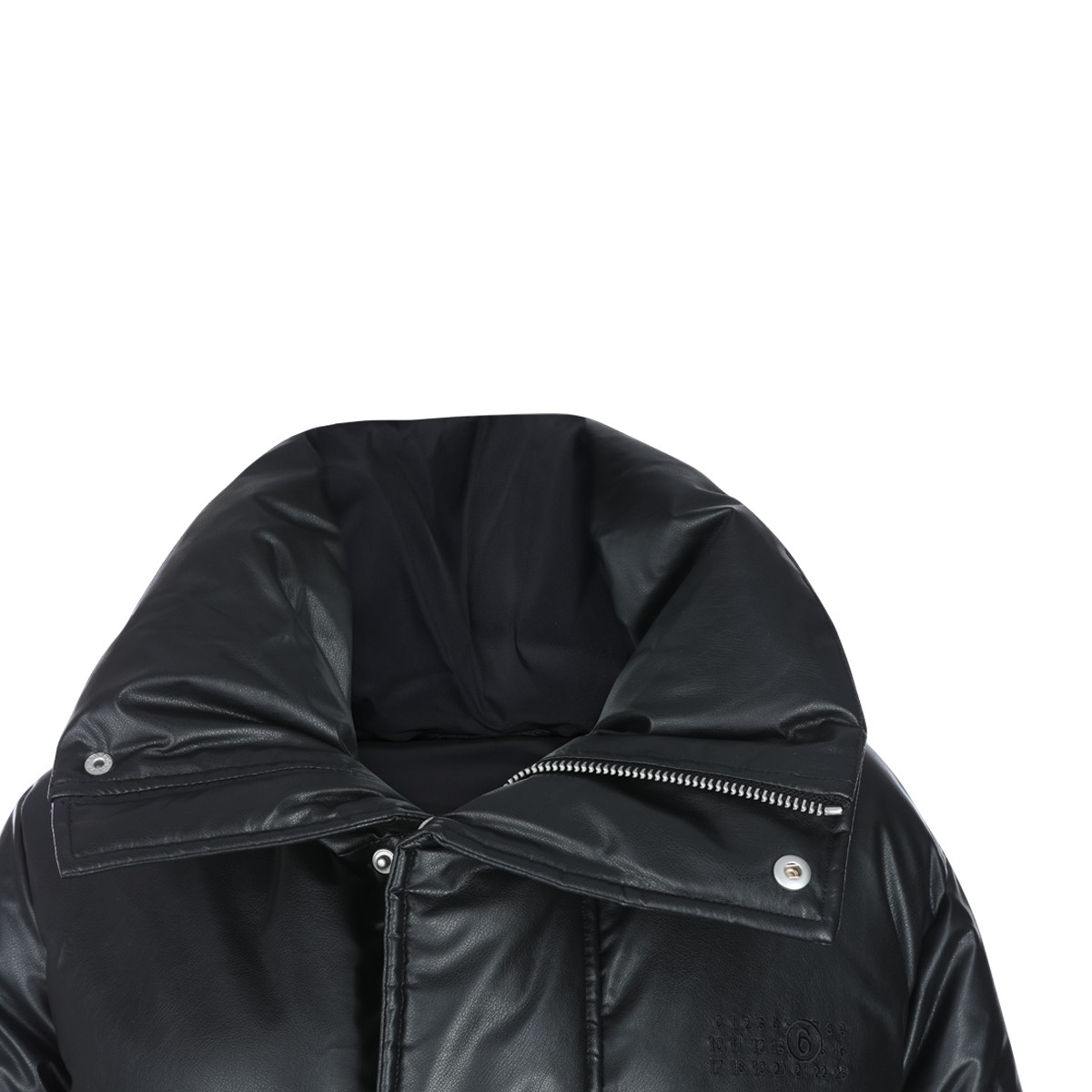 BLACK VISCOSE DOWN JACKET