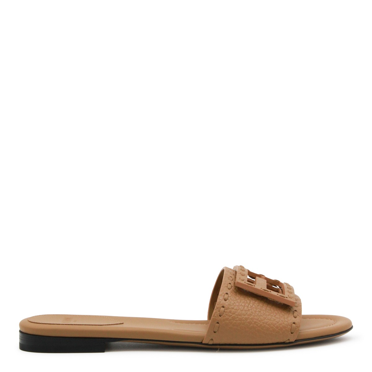 CAMEL LEATHER FLATS