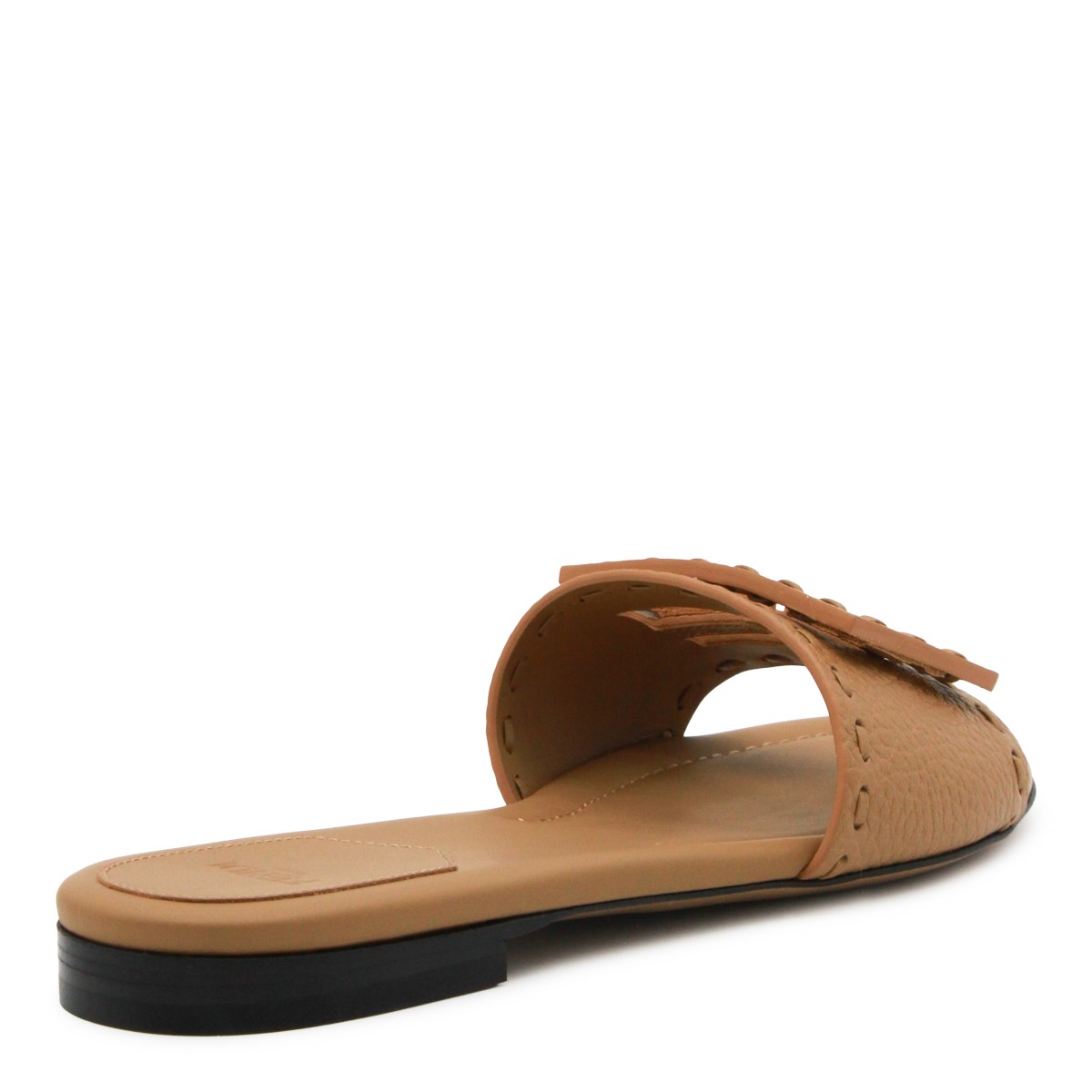 CAMEL LEATHER FLATS